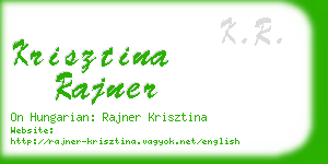 krisztina rajner business card